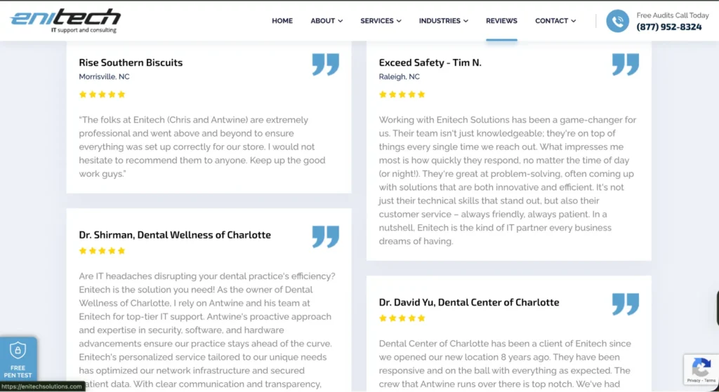 Enitech feedback