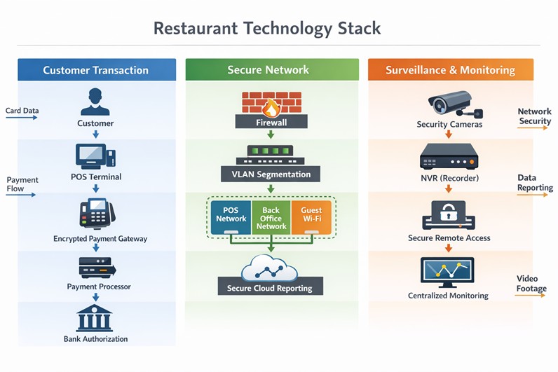 Restaurant Technology Stack Explained Network POS Security Surveillance Compliance | SpecGravity Restaurant Technology Stack Explained Network POS Security Surveillance Compliance